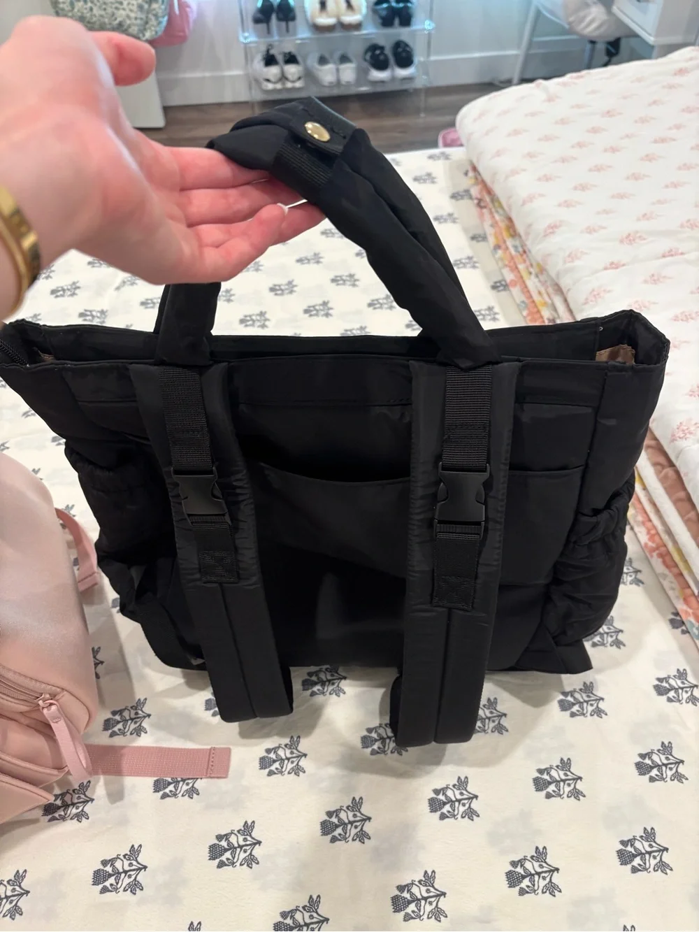 Cloud Island Black Diaper Bag
